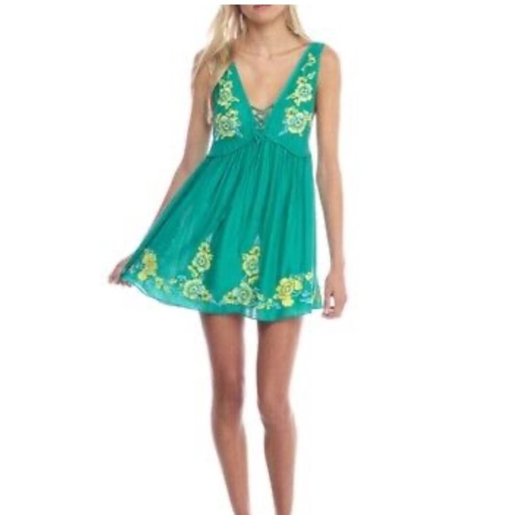 Free People Other - Free People Sz Large Aida Embroidered Slip /Tunic/Nightgown • NEW!